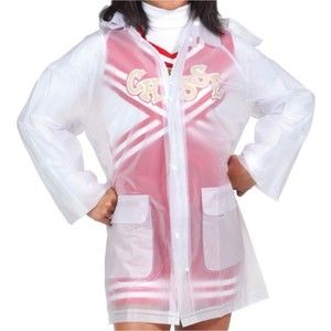 CHASSE Clear Rain Jacket with Hood RC450 Cheer Rain Jacket Reusable Vacation M